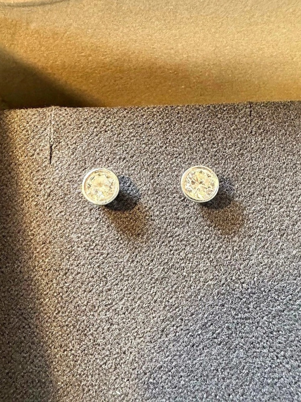 IDYL 0.40ctw Lab Diamond Studs in 14K Solid White Gold (Pair - 0.20ct each)